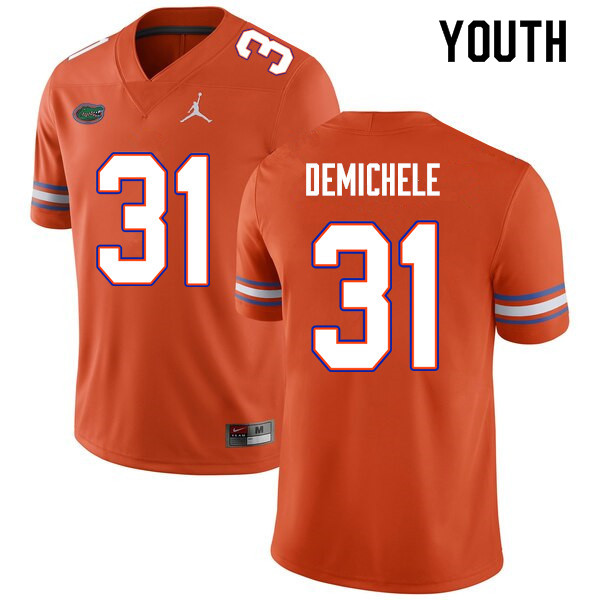 Youth #31 Chase DeMichele Florida Gators College Football Jerseys Sale-Orange - Click Image to Close
